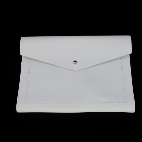 Glass Ladder & Co Megan Portfolio Clutch Causebox Vegan Leather Gray Blue $120 - Picture 2 of 7